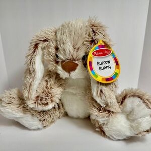 Melissa & Doug Burrow Bunny Plush 9” New Easter